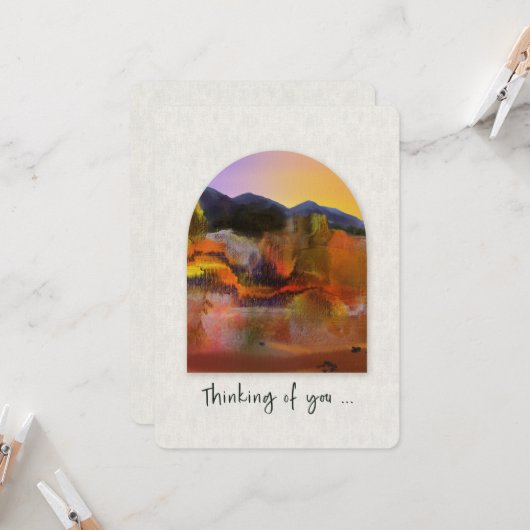 Carte Penser À Vous, Paysage Du Sud-Ouest (Devant/Arrière en situation)