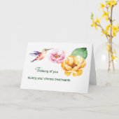 Carte Penser à vous pendant les traitements Chimiques Fl (Fleur jaune)