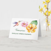 Carte Penser à vous pendant les traitements de radiation (Fleur jaune)