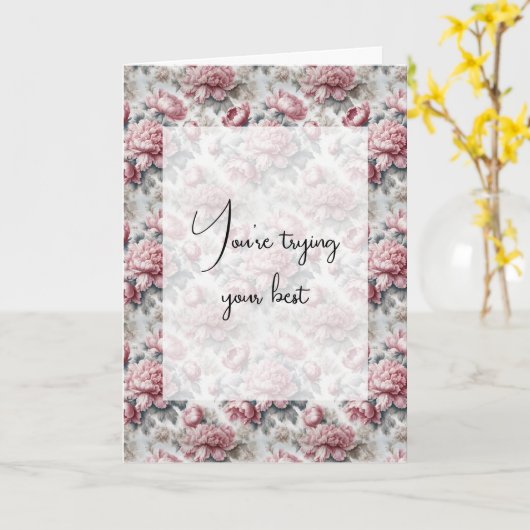 Carte Penser À Vous Peonies (Fleur jaune)