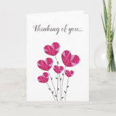 Carte Penser à vous, personnalisable (Devant)