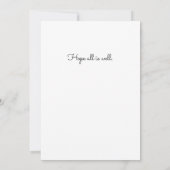 Carte Penser à vous Personnaliser des fleurs d'aquarelle (Dos)