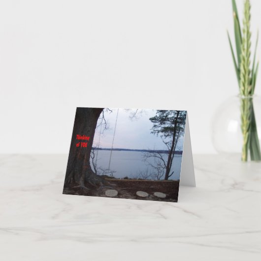 Carte Penser à vous pour la famille - Personnalisable (Devant)