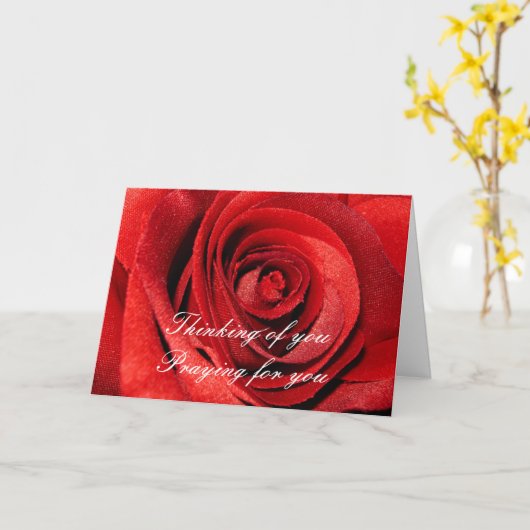 Carte Penser à vous...prier pour vous (Fleur jaune)