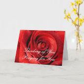 Carte Penser à vous...prier pour vous (Message intérieur (Fleur jaune)