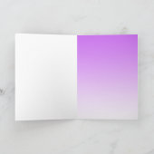 Carte Penser à vous Prouple et Pink Flower (Intérieur)