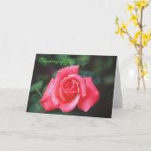 Carte Penser à vous Rose (Fleur jaune)