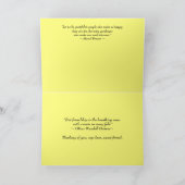 Carte Penser à vous Rose Collage Jaune Intérieur (Intérieur)