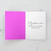 Carte Penser à vous rose et blanc Cosmos Flower (Intérieur)