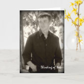 Carte Penser à vous saluer (Fleur jaune)