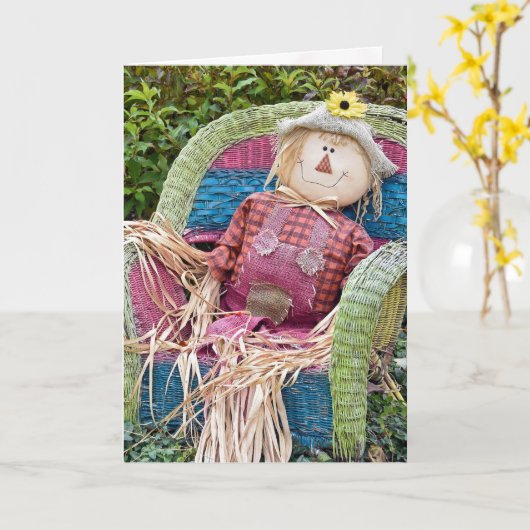 Carte Penser à vous Scarecrow (Fleur jaune)