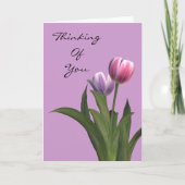 Carte Penser À Vous Sentiments Condolence Pastel Tulip (Devant)