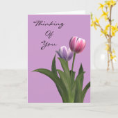 Carte Penser À Vous Sentiments Condolence Pastel Tulip (Fleur jaune)