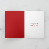 Carte Penser à vous Souris Nichée dans un coquelicot rou (Intérieur)