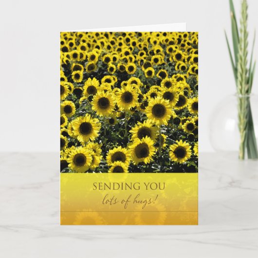 Carte Penser à vous Sunflowers Card (Devant)