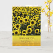 Carte Penser à vous Sunflowers Card (Fleur jaune)