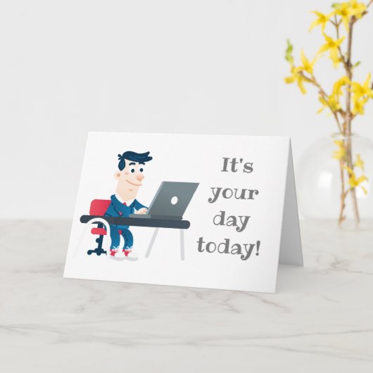 CARTE PENSER À "VOUS" SUR VOTRE **CARTE D'ANNIVERSAIRE** (Fleur jaune)