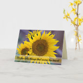 Carte Penser À Vous Tournesols Gros Plan Photo (Fleur jaune)