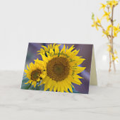 Carte Penser À Vous Tournesols Gros Plan Photo (Fleur jaune)