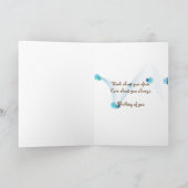 Carte penser à vous-triste fille avec ours en peluche (Intérieur)