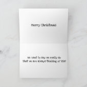 CARTE PENSER À VOUS / VOUS SOUHAITER UNE JOLIE NOËL (Intérieur)