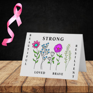 Carte Penser aux mots d'encouragement ou de cancer