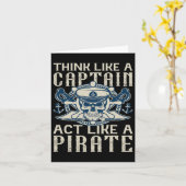 Carte Penser Comme Un Capitaine Agir Comme Un Capitaine  (Fleur jaune)