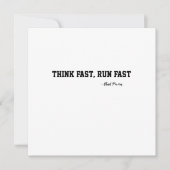 Carte Penser Fast Run Sport Football Motivation (Devant)