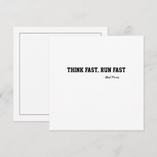 Carte Penser Fast Run Sport Football Motivation