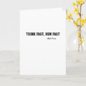 Carte Penser Fast Run Sport Football Motivation (Fleur jaune)