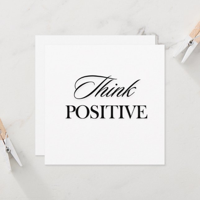 Carte Penser positif (Devant/Arrière en situation)