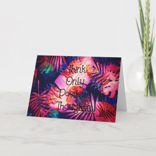 Carte Penser seulement des pensées positives (Devant)