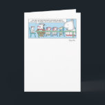 CARTE PENSEURS BRILLANTS<br><div class="desc">Un groupe d'éminents scientifiques (deux cochons,  un canard et un hippo) est adressé par le célèbre Dr Snood (un poulet) tandis que son assistant Tad Humble (moo) prend des notes. Un salut d'anniversaire vous attend à l'intérieur.</div>