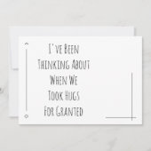 Carte Pensez À Quand Nous Avons Pris Des Hugs Pour Acqui (Devant)