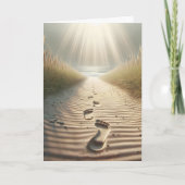 Carte Pensez À Vos Empreintes De Plage (Devant)