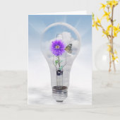 Carte Pensez à votre bulbe de fleurs (Fleur jaune)