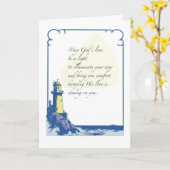 Carte Pensez à votre confort de phare (Fleur jaune)