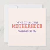 Carte Pensez À Votre Propre Maternité (Devant)