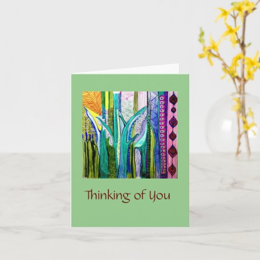 Carte Pensez à vous (Fleur jaune)