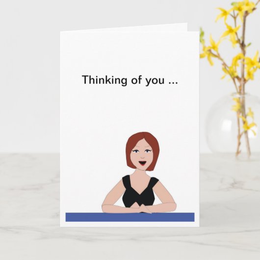 Carte Pensez à vous (Fleur jaune)