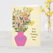 Carte Pensez à vous (Fleur jaune)