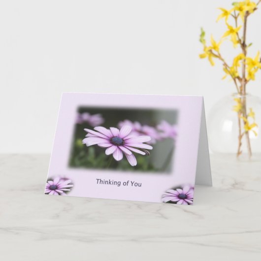 Carte Pensez à vous (Fleur jaune)