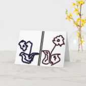 Carte Pensez à vous (Fleur jaune)