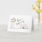 Carte Pensez à vous (Fleur jaune)