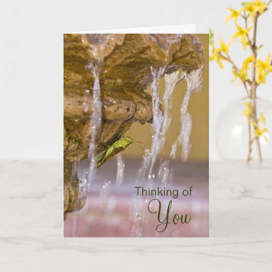 Carte Pensez à vous (Fleur jaune)