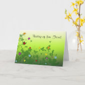 Carte Pensez à vous, ami (Fleur jaune)