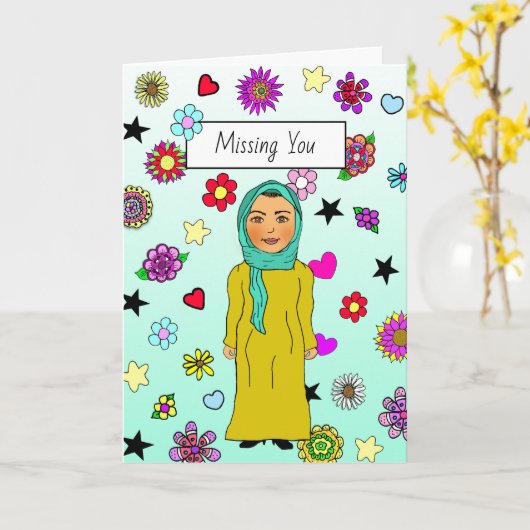 Carte Pensez à vous, Amitié fantasque (Fleur jaune)