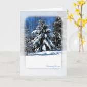 Carte Pensez À Vous - Arbre D'Hiver (Fleur jaune)