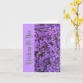 CARTE "PENSEZ À VOUS / AZALEAS PURPLE" (Fleur jaune)