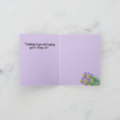Carte Pensez à vous : Bouquet de fleurs (Intérieur)